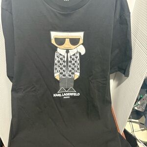 Karl Lagerfeld Black T-Shirt with Iconic Graphic